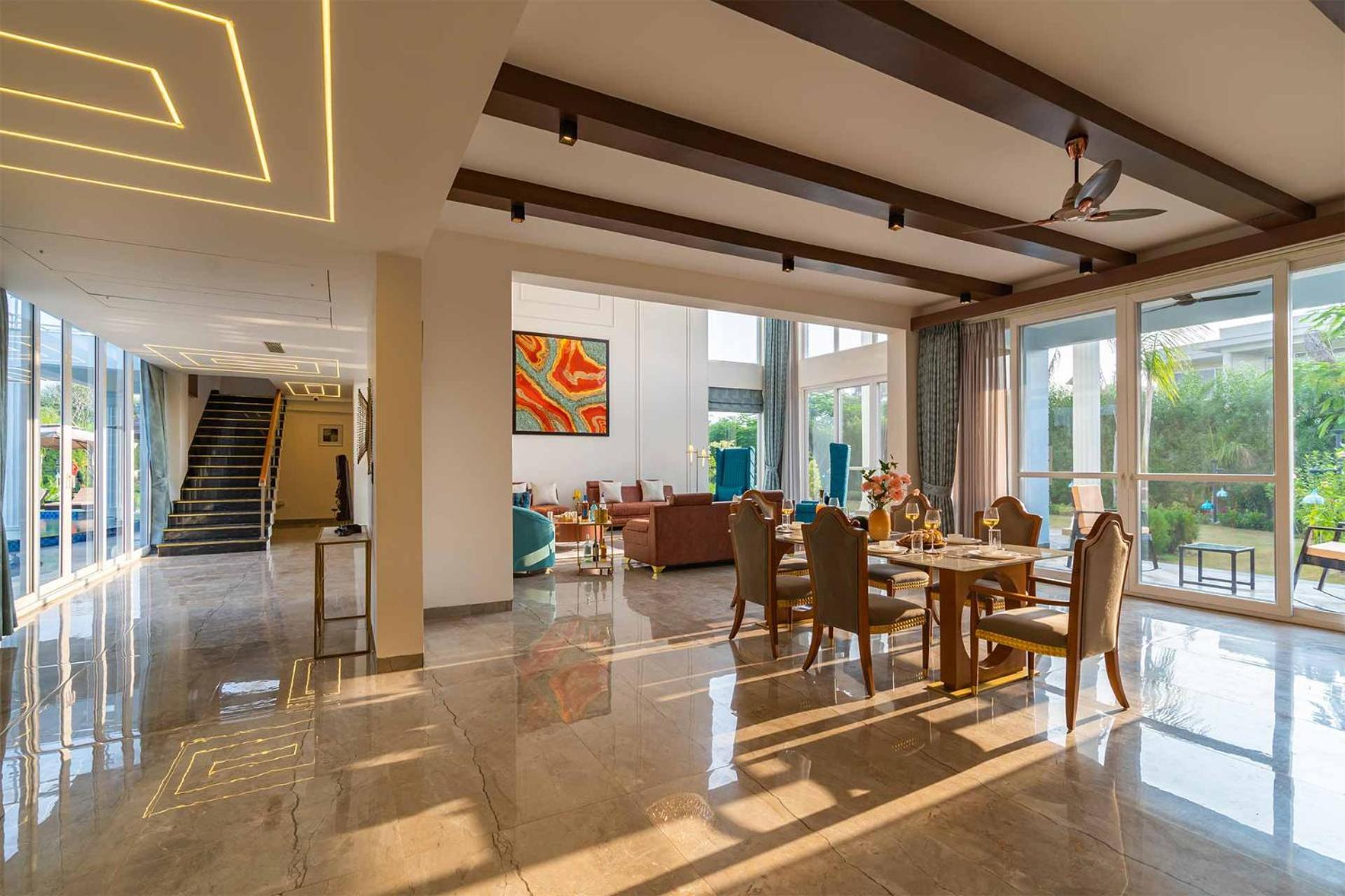 Stayvista At Serenity Farms With Pool, Lawn, Bonfire & Bbq Sohna Bagian luar foto